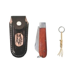 Canivete com Chaveiro em Couro Bainha Personalizado