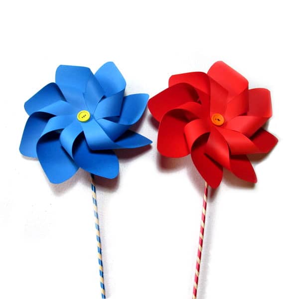 Cataventos de Papel Decorativos 8 Pontas