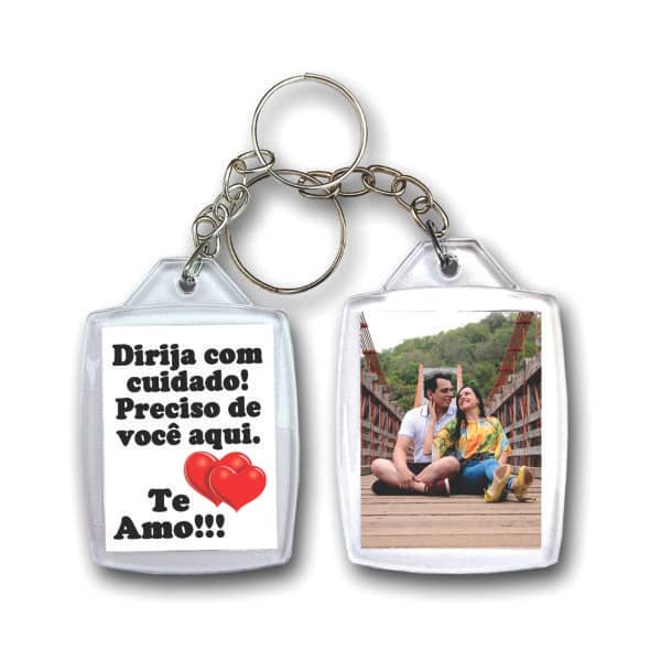 Chaveiro 3×4 – Dirija com Cuidado Personalizado