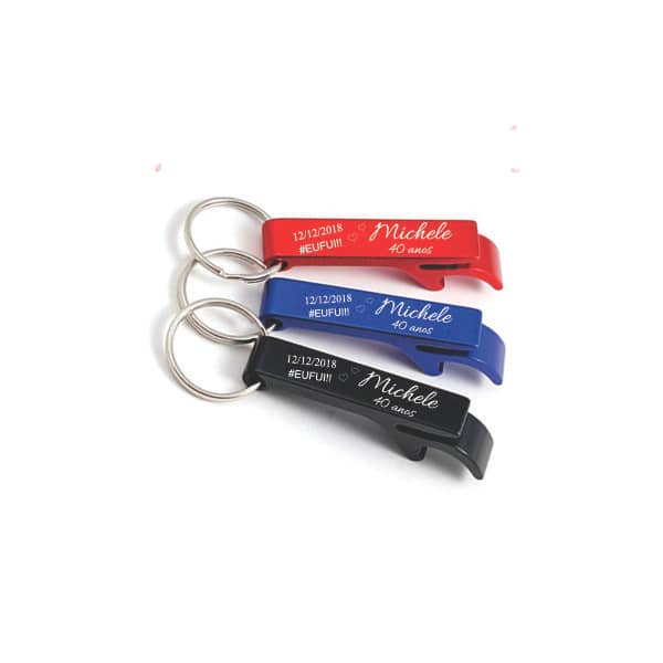 Chaveiro Abridor de Metal em Várias Cores