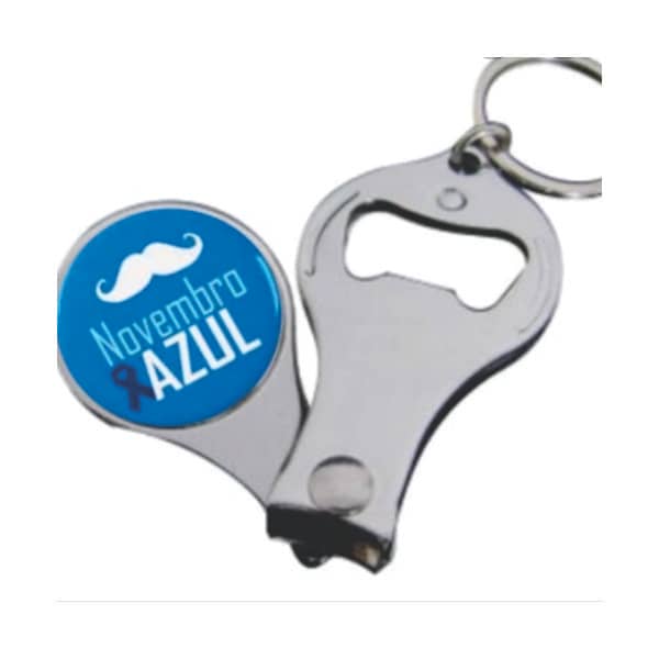 Chaveiro Abridor e Cortador de Unha Personalizado