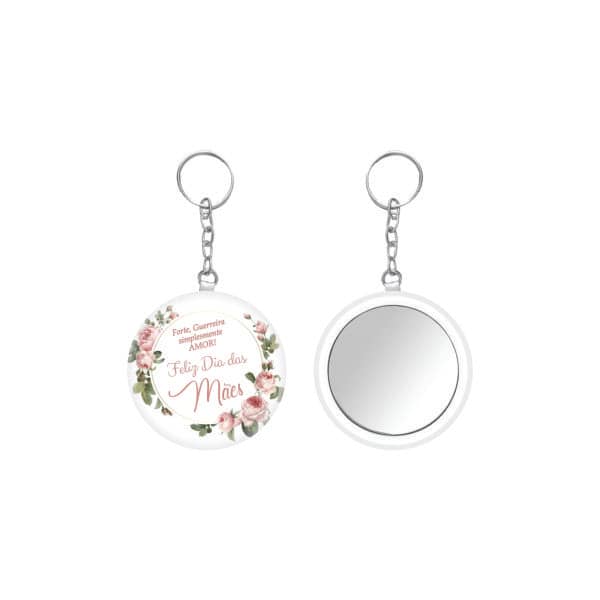 Chaveiro Espelho com Nome Personalizado