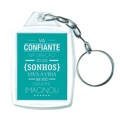Chaveiro Frases Acrilico Personalizado 60 Peças
