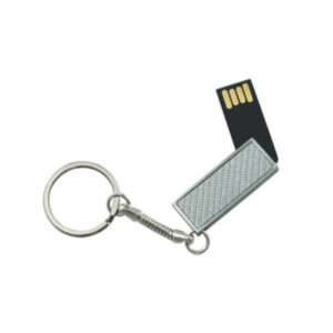 Chaveiro Pen Drive Giratório em Alumínio Personalizado