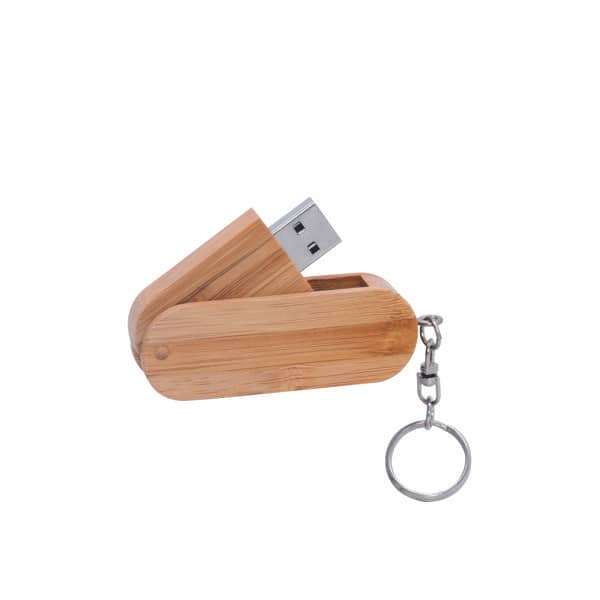 Chaveiro Pen Drive em Madeira Personalizado