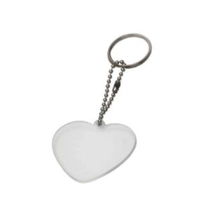 Chaveiro Plástico Coração Personalizado