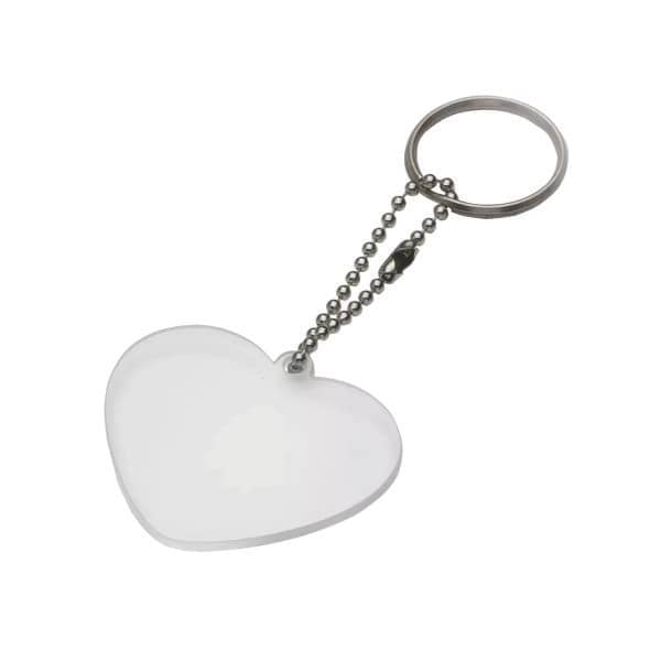 Chaveiro Plástico Coração Personalizado