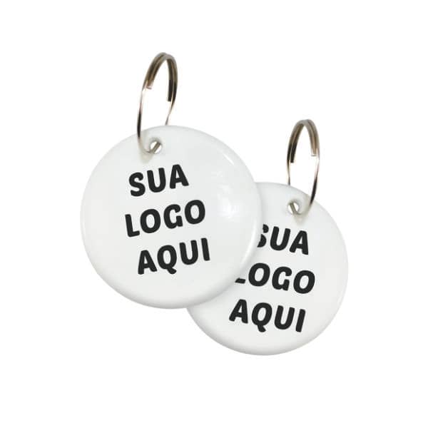 Chaveiro Redondo de Plástico Personalizado