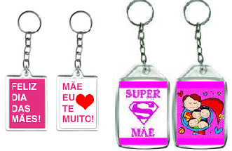 Chaveiro de Acrílico Dia das Mães