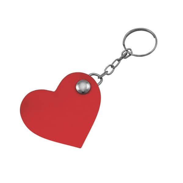 Chaveiro de Couro Formato de Coração