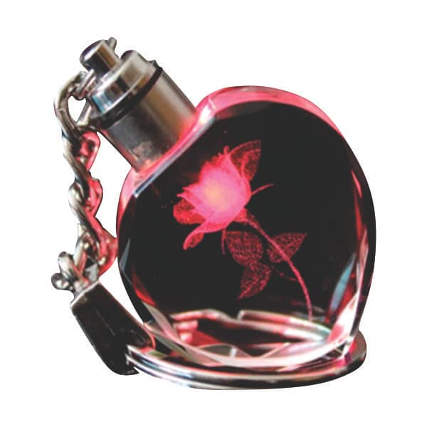 Chaveiro de Cristal com Led Personalizado