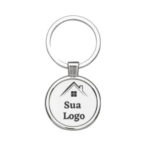 Chaveiro de Metal Redondo com Logo