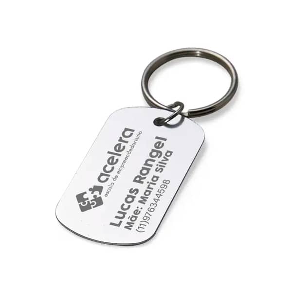 Chaveiro de alumínio personalizado