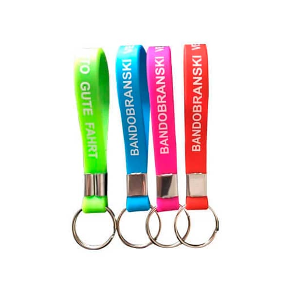 Chaveiro de silicone bi-color customizado