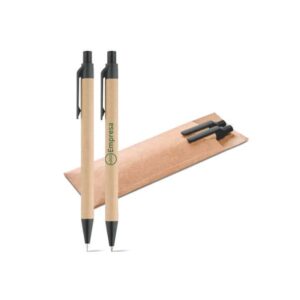 Conjunto de Caneta e Lapiseira Papel Kraft Personalizada