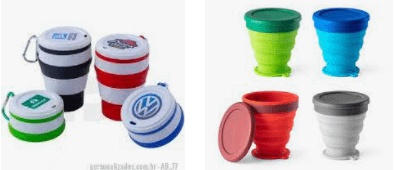 Copo Sanfonado Silicone Personalizado