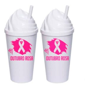 Copo com Canudo Outubro Rosa