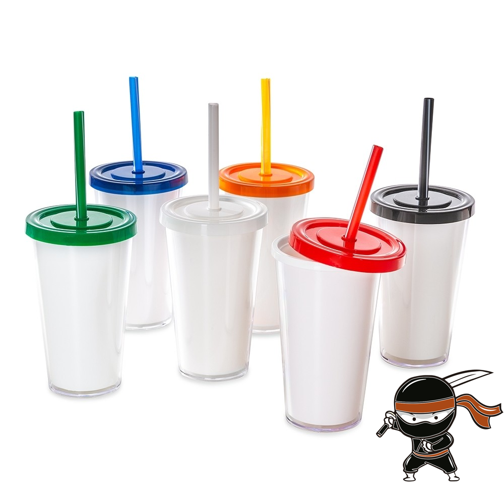 Copo com canudo para personalizar
