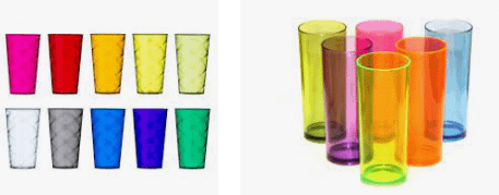 Copo de acrílico colorido