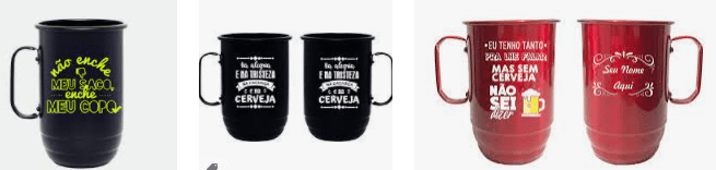 Copo de alumínio personalizado