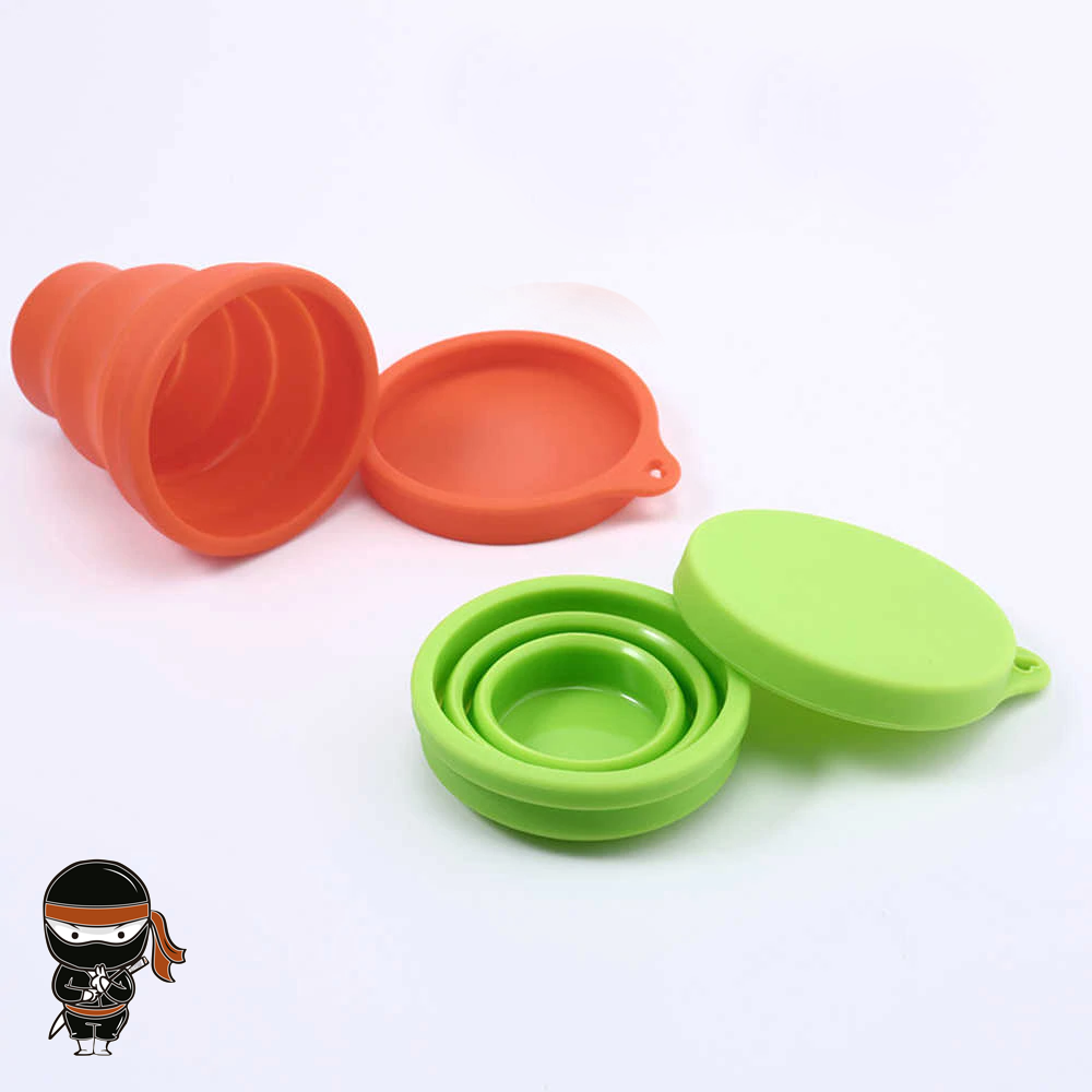 Copo de silicone dobrável