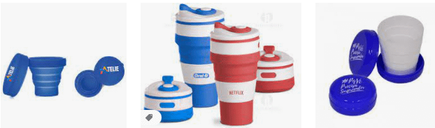 Copo retrátil personalizado para brinde