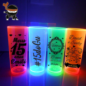 Copos personalizados neon