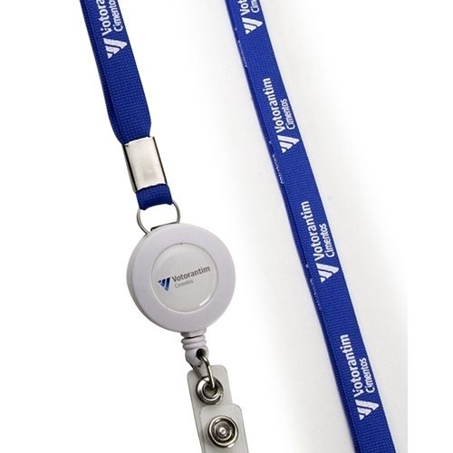 Cordão porta crachá retrátil personalizado