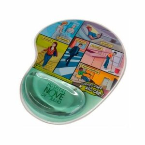 Mouse pad com apoio em gel personalizado