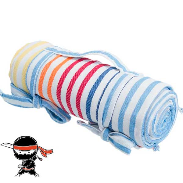 Esteira de praia personalizada em rolo