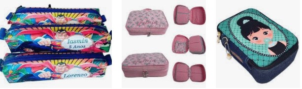 Estojo Escolar Feminino Personalizado