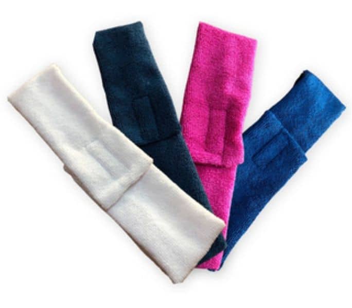 Faixa De Cabelo Personalizada Com Logomarca Bordada Azul