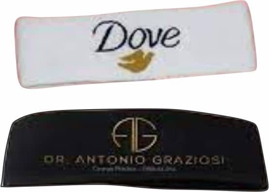 Faixa De Cabelo Personalizada Com Logomarca Bordada Rosé