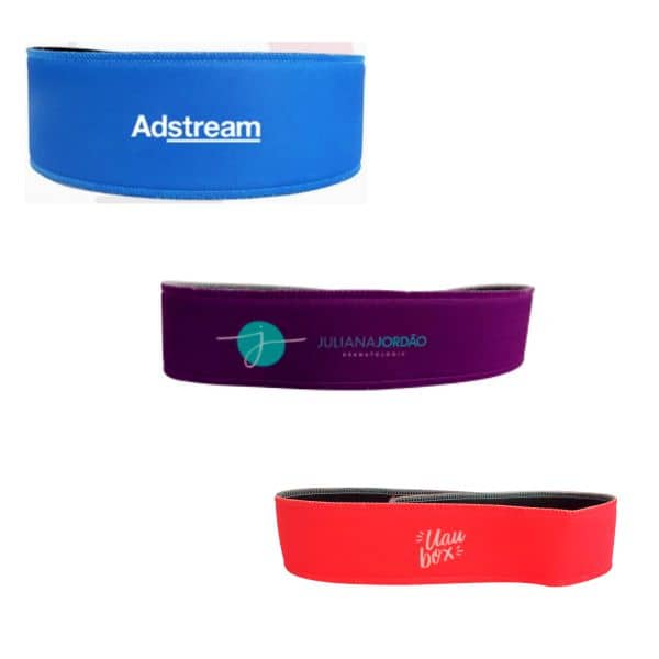 Faixa De Cabelo Personalizadas Em Neoprene Elástico 10 Unidades