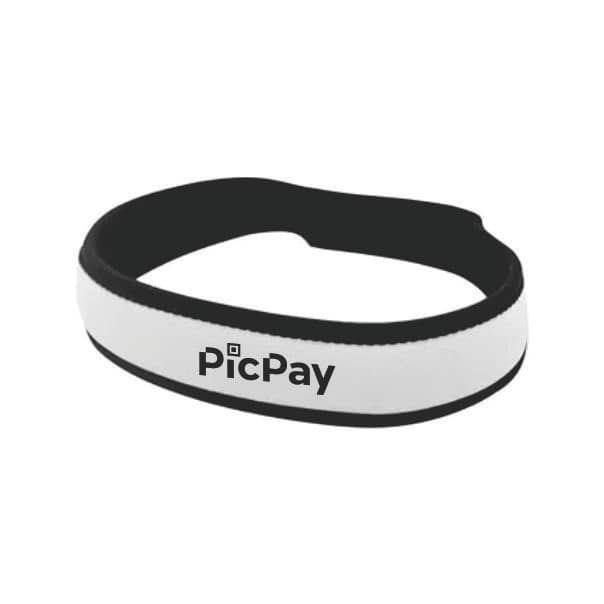 Faixa para Cabelo Com Velcro Branca 12 Unidades Personalizada