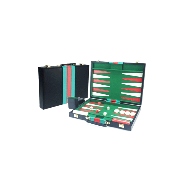 Jogo Gamão Tabuleiro em Couro Legitimo Personalizado