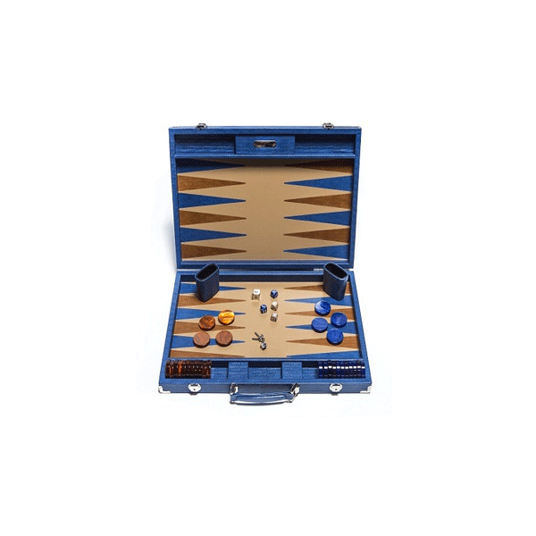 Jogo Gamão Tabuleiro em Couro Legitimo Personalizado