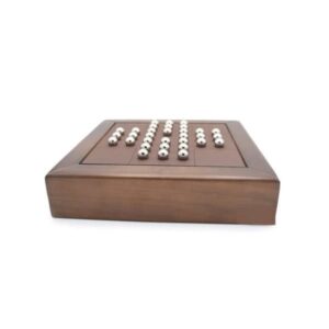 Jogo Resta Um em Madeira Nogueira e Recouro Café