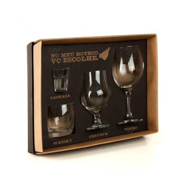 Jogo de Copos Taça de Vidro Personalizado