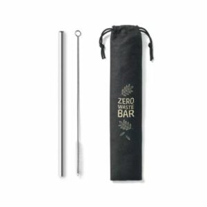 Kit canudo de metal com escovinha personalizado