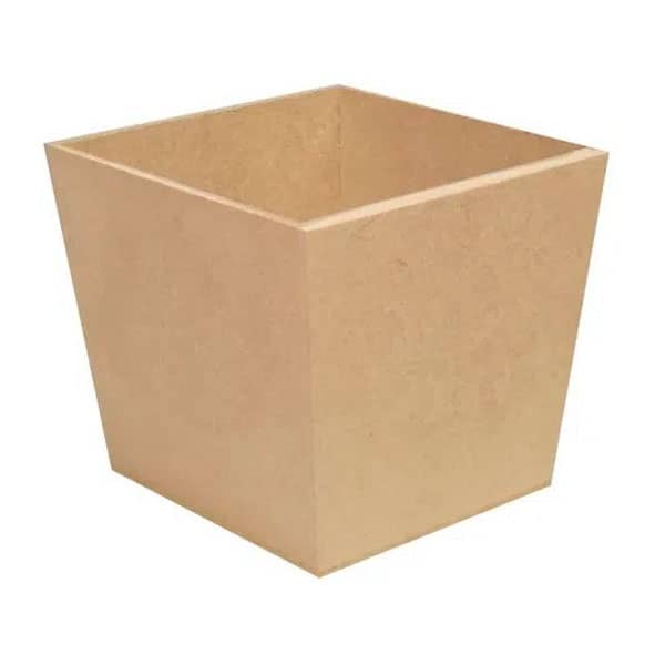 Kit 10 Unidades De Cachepô Vaso Em Mdf Cru 10x10cm