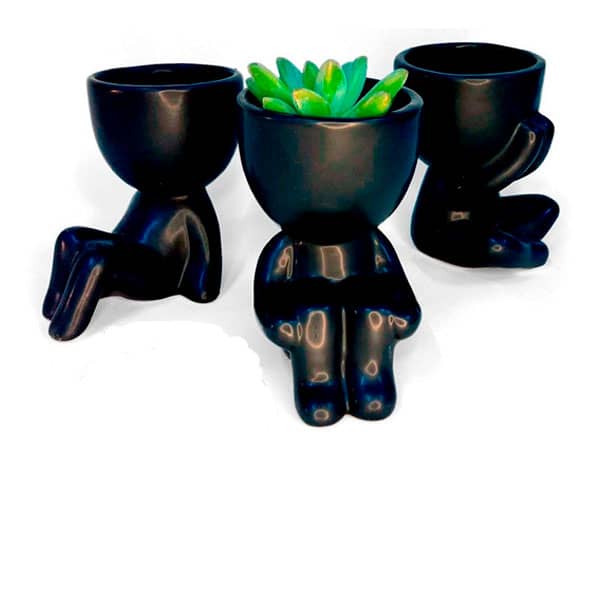 Kit 3 Vasos 10cm Bbb Bob Criativo Suculentas