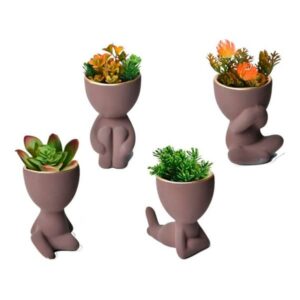 Kit 3 Vasos 10cm Bbb Bob Criativo Suculentas