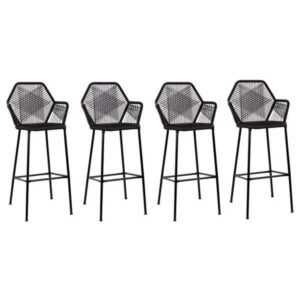 Kit 4 Banqueta Tropicalia Para Balcão Preta Personalizada