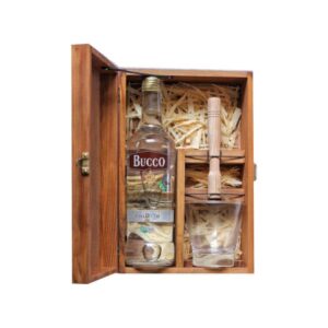 Kit Caipirinha em Caixa de Madeira e Cachaça