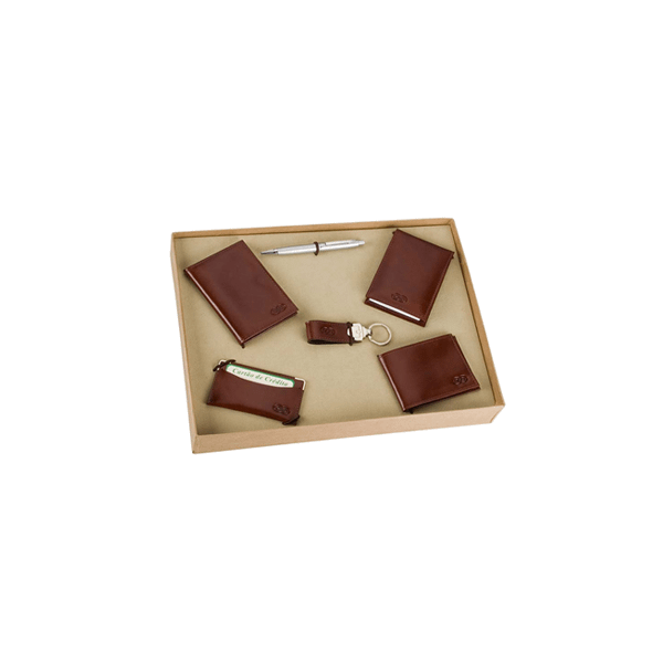 Kit Caneta com Porta Cartão com Chaveiro de Brinde