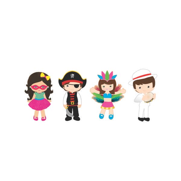 Kit Carnaval Menino e Menina Personalizado