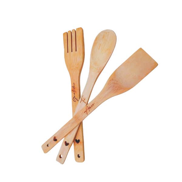Kit Colher de Pau Cozinha Personalizado