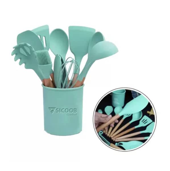 Kit Colher de Silicone Personalizado