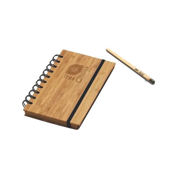 Kit Ecológico Agenda Bambu e Lapis Semente